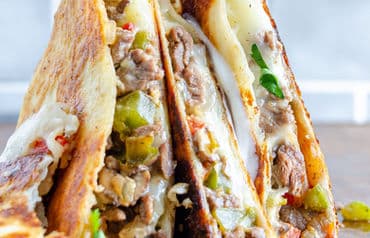 Cheesesteak Quesadilla Pizza