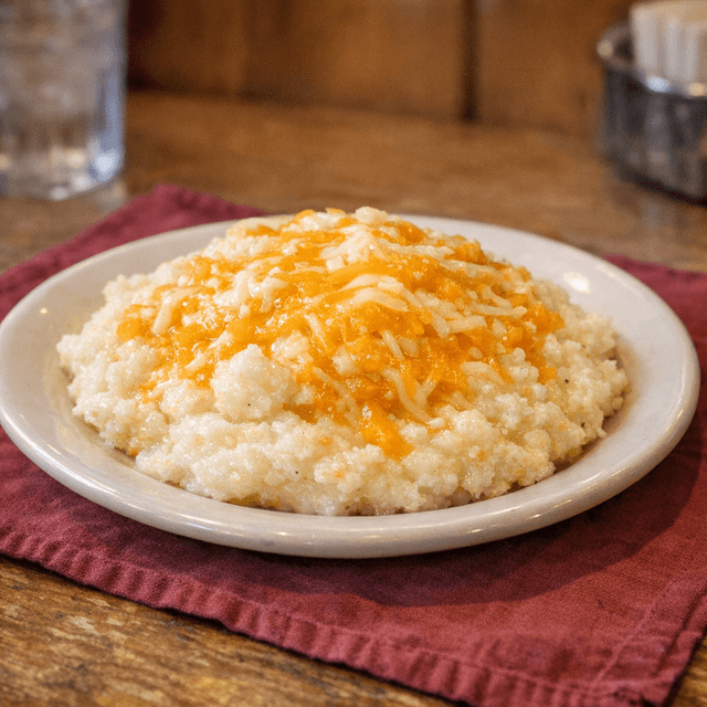 Grits with Cheddar Jack Cheese